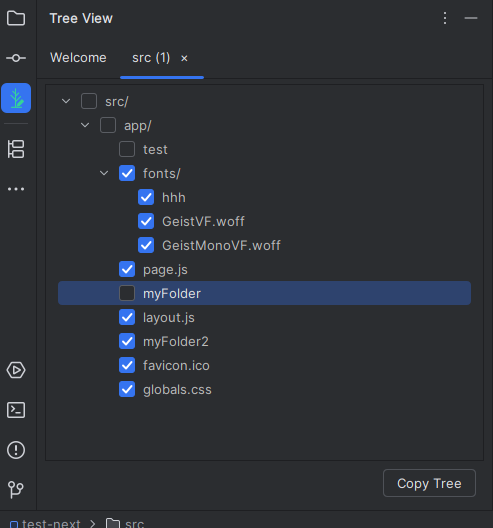 How to use the JetTreeMark plugin to exclude nodes from the tree view result